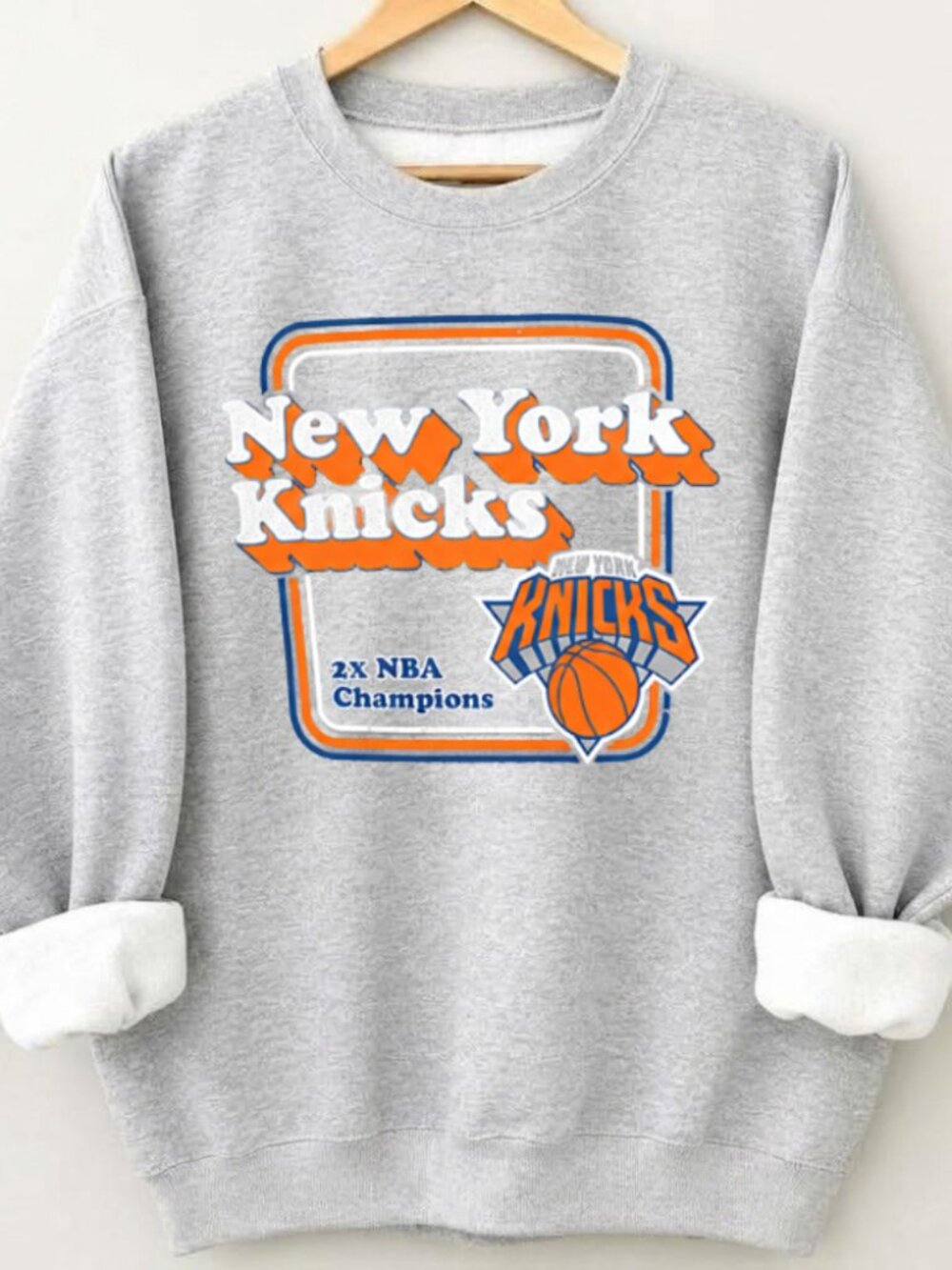 New York Knicks Champions Pullover Sweatshirt Basketball Fan Vintage Apparel